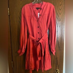 Banana Republic button down shirt dress w/belt